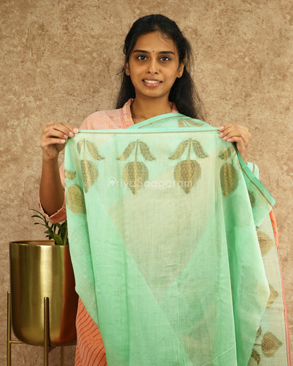 Pastel Pink Chanderi Cotton - PD3892