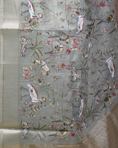 Blue Vanasingaaram Tissue Silk - PC3564