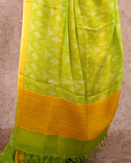 Green Fancy Tensil Tussar - PD4897