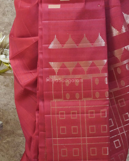 Rich Red Kora Soft Silk - PD152