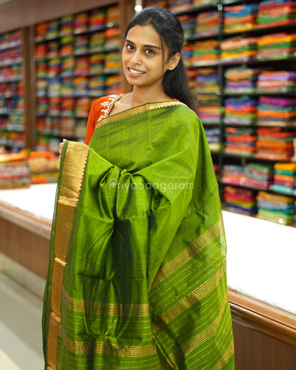 Green Solid Mangalagiri Silk Cotton - N4994