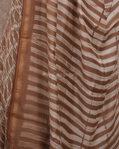 Ash Brown Chanderi - PC1832