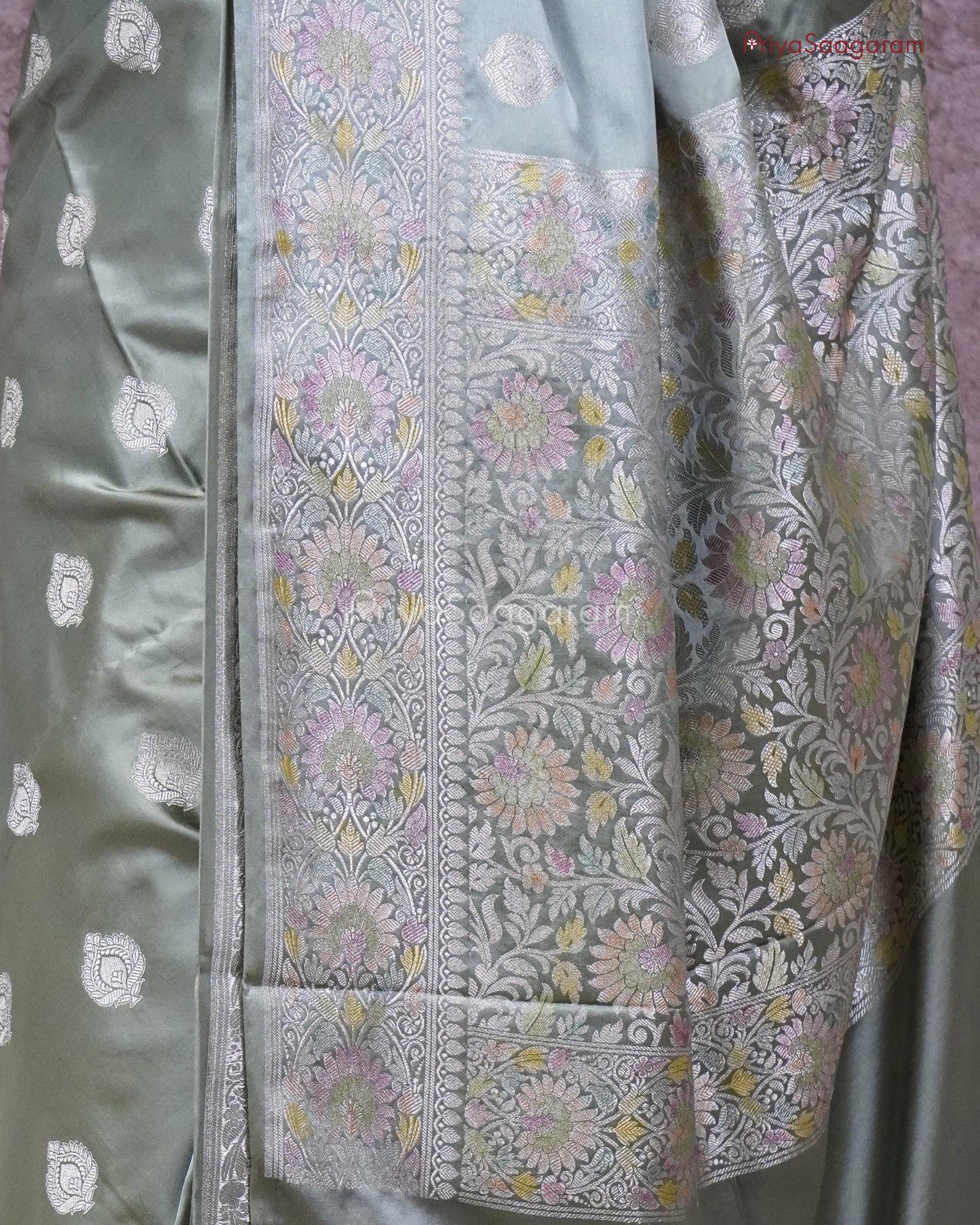 Patel Pista Green Katan Silk - PC3640
