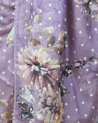 Orchid Lavender Floral Kota - PC3556