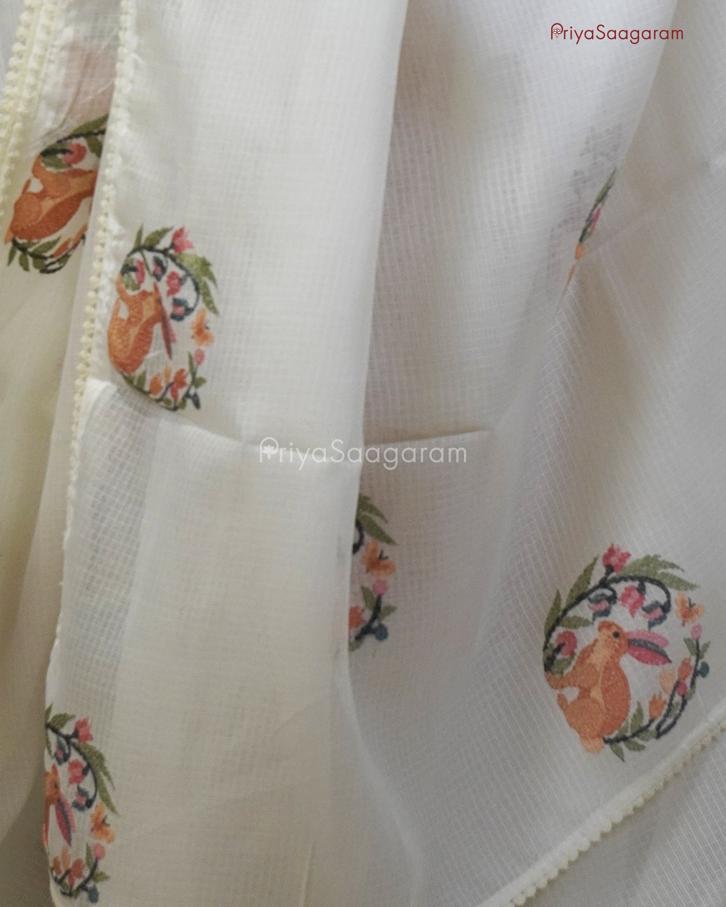 White Embroidery Kota - PC3573