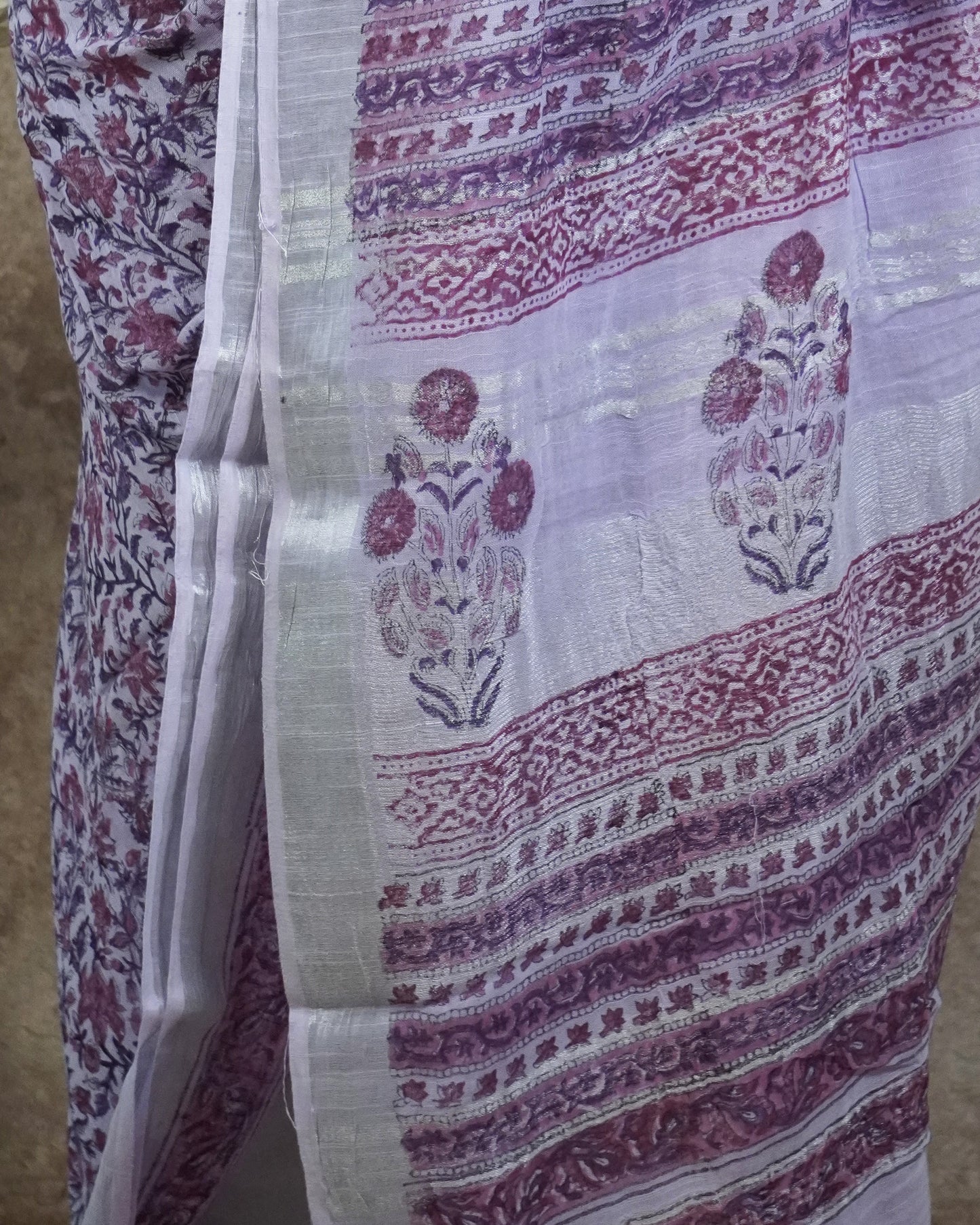 Mauve Purple Pure Linen Cotton - PC2749