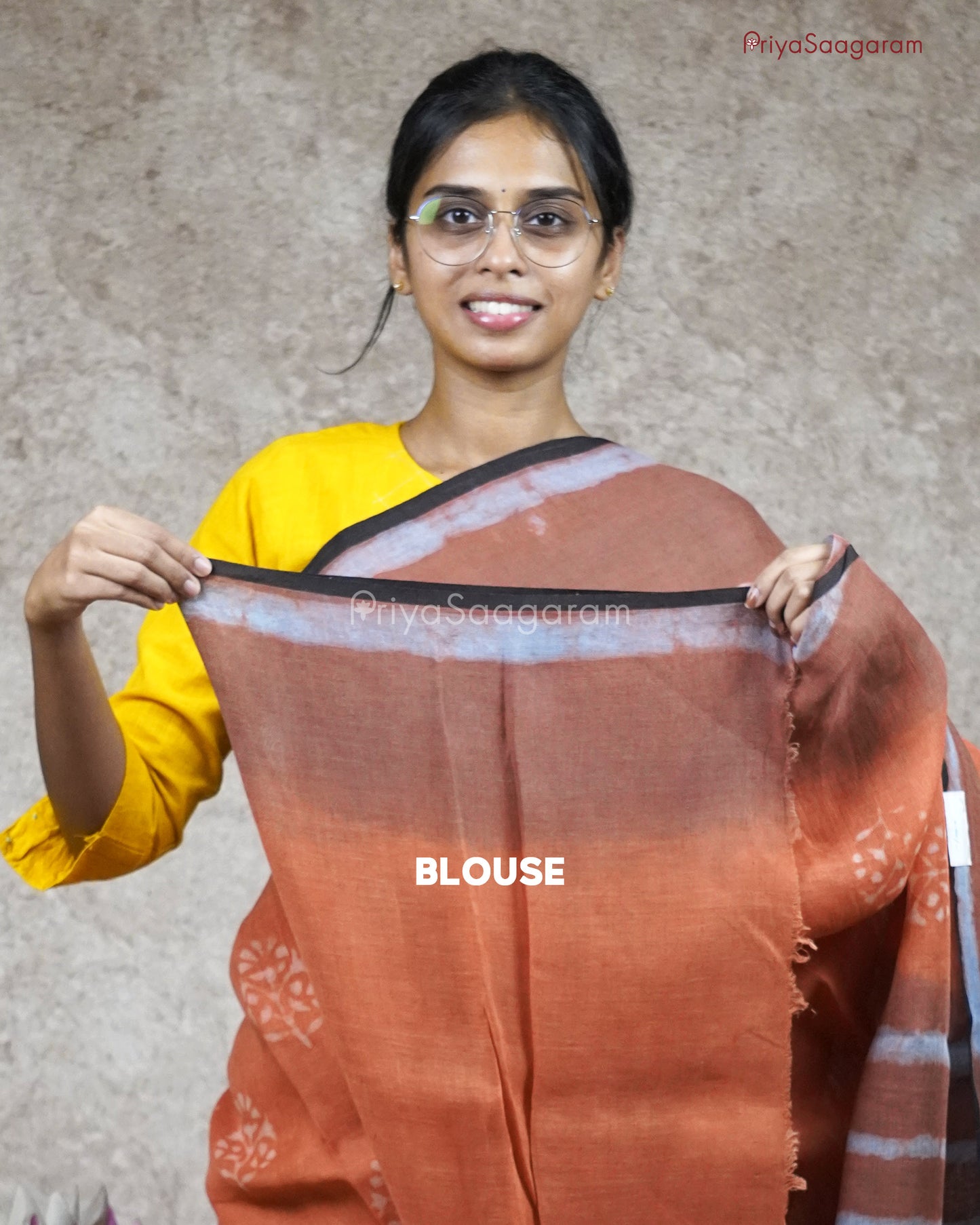 Orange Pure Linen Cotton  - R40
