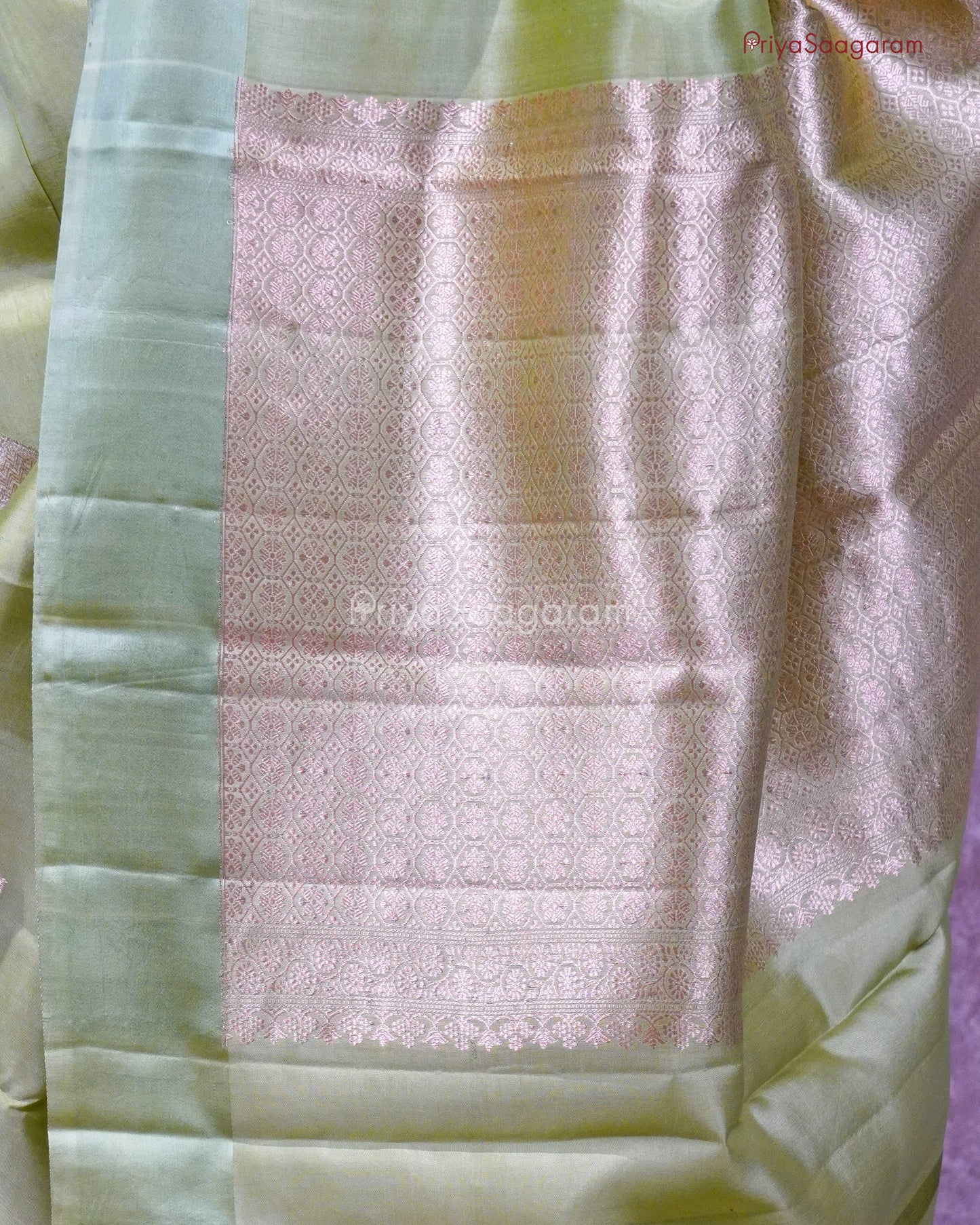 Golden Green Raw Mango Silk - PC3597