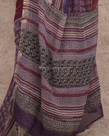 Purple Maroon Shaded Kota Cotton - PC2065