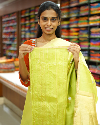 Shining Green Raw Mango Silk - PD1074