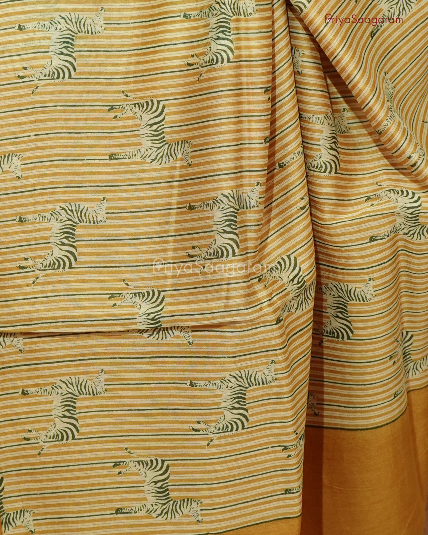 Mustard Giraffe Chanderi - PD575