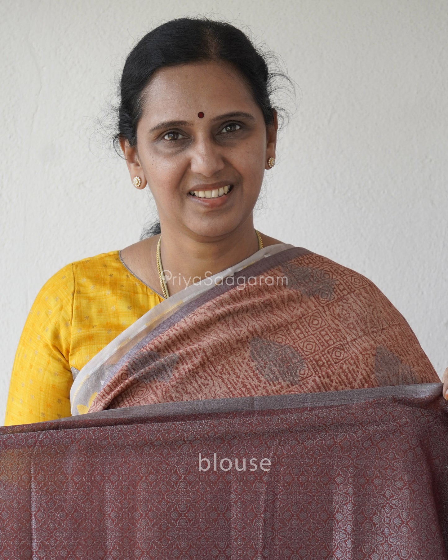Brick Red Chanderi - PB740