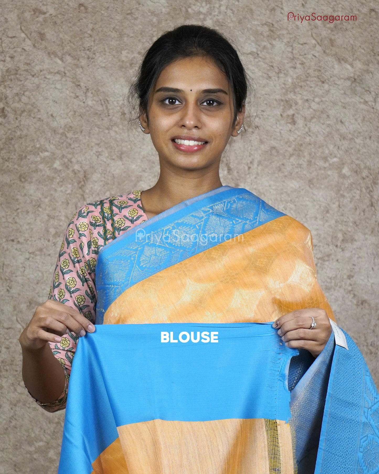 Peach Banaras Silk - R16