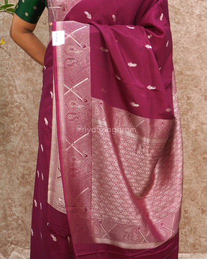 Wine Zari Chiniya Silk - PD5339