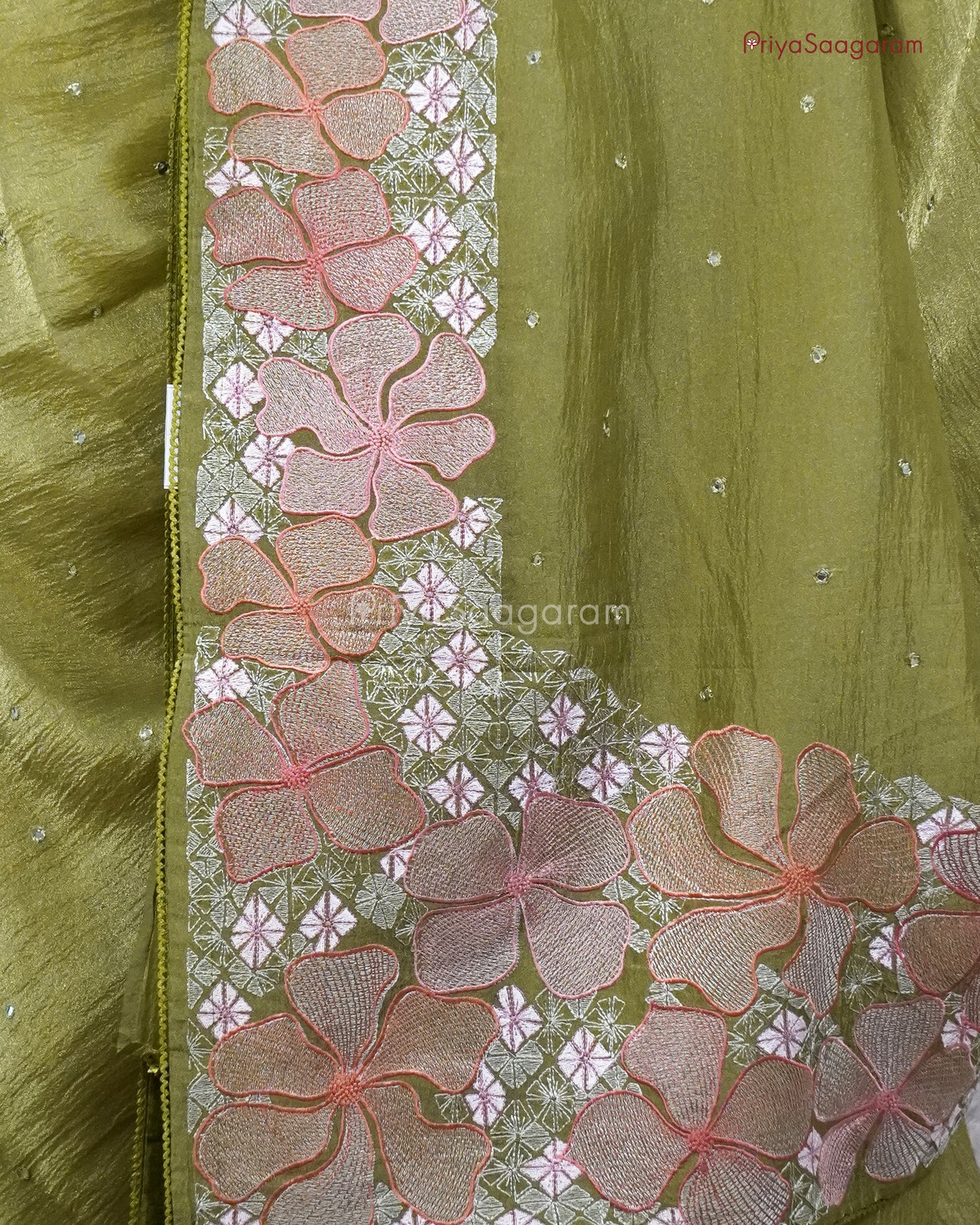 Mehndi Green Crush Tissue - PC2845