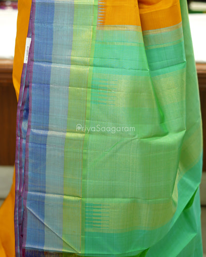 Honey Yellow Kanchipuram Silk - M9445