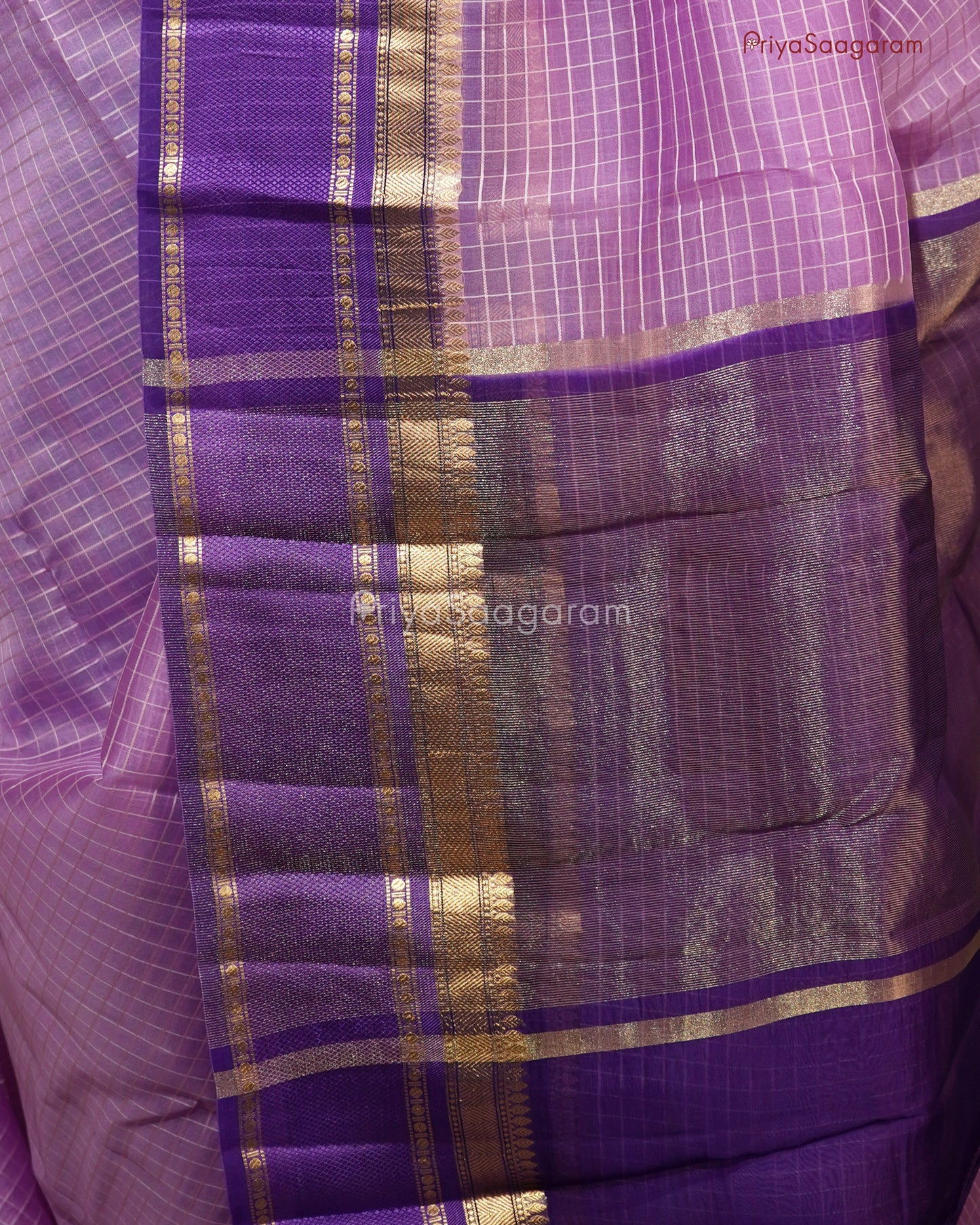 Classic Lavender Banaras Organza - PD1058