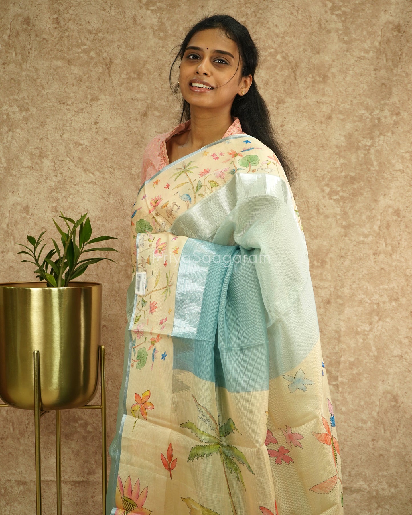 Sky Blue Silk Kota - PD3888