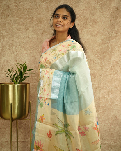 Sky Blue Silk Kota - PD3888