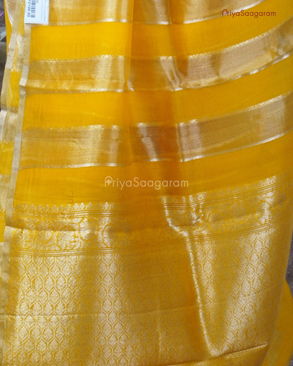 Mango Yellow Cross Kora Silk - PC3833