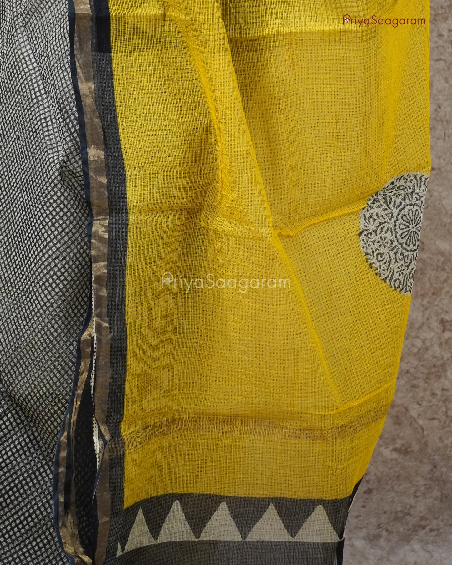 Black and Yellow Kota Doria - PD322