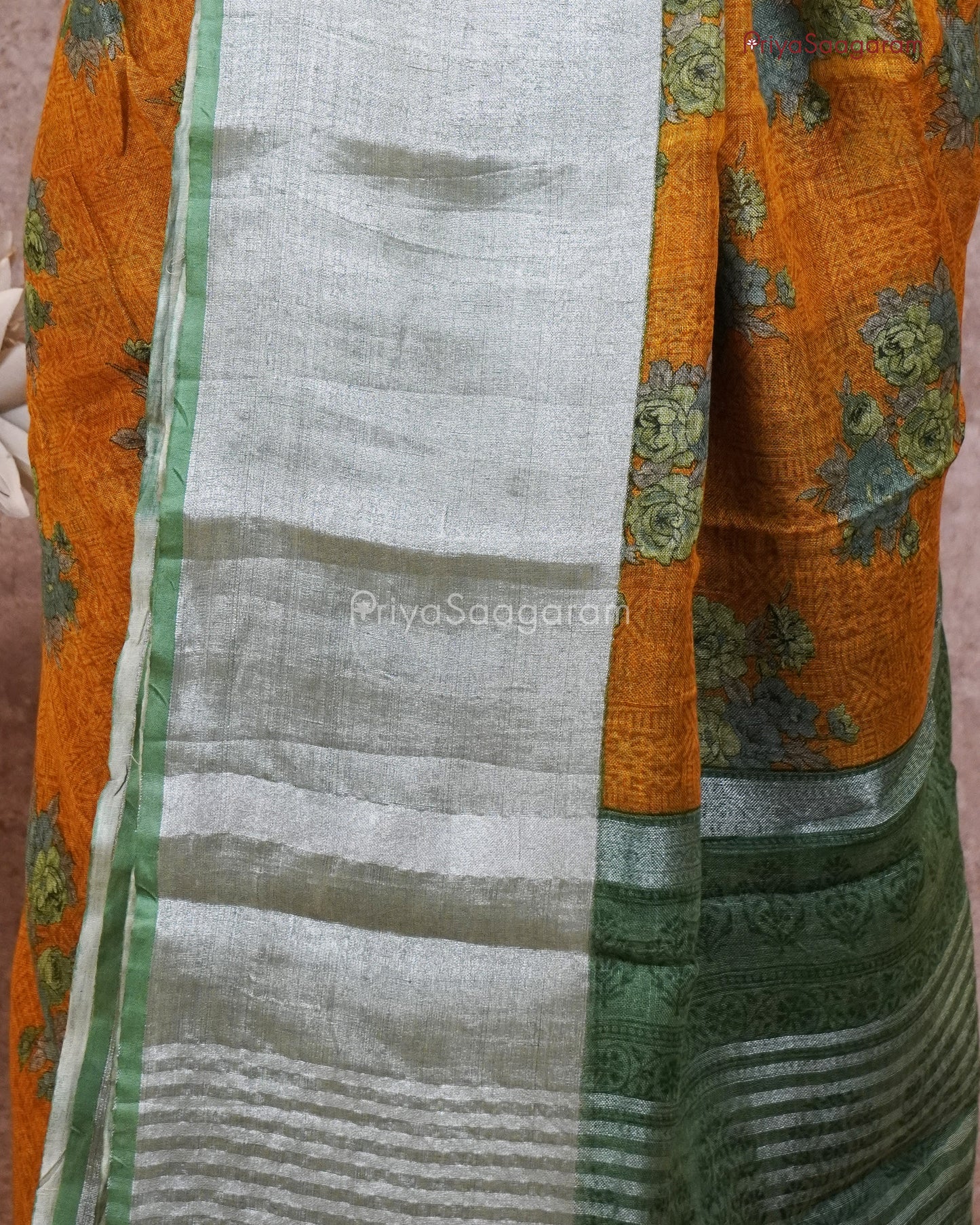 Caramel Gold Silk Linen - PB5055