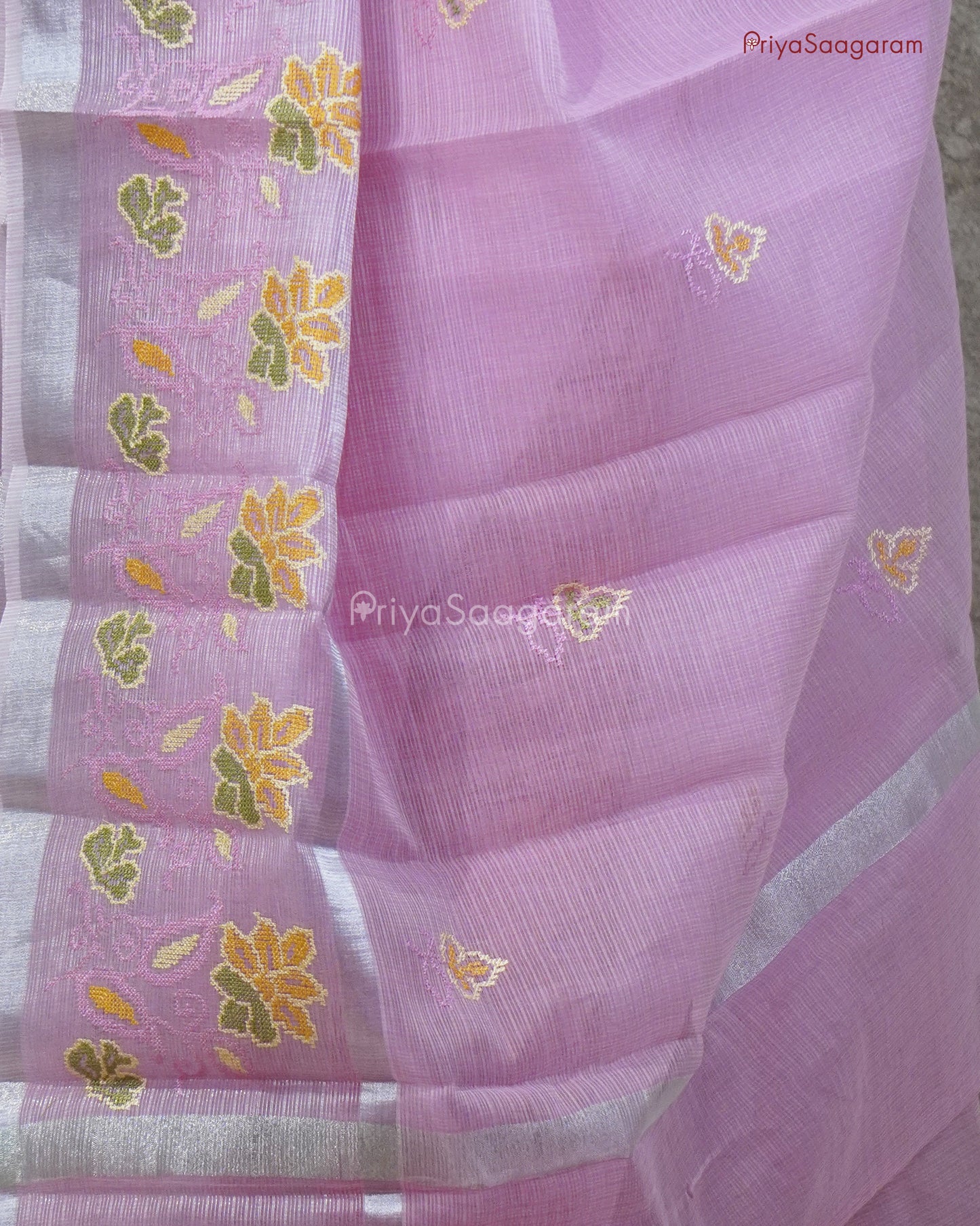 Ballet Pink Embroidery Kota - PC3613
