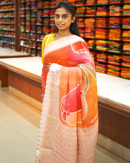 Pink Floral Chiffon Georgette - PE1043