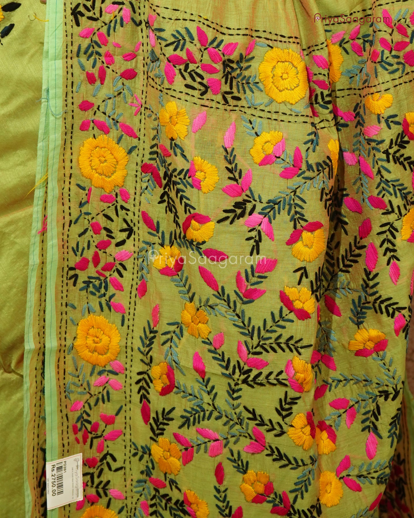 Green FullKari Chanderi Cotton - PD391