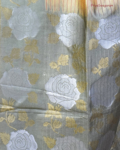 Mango Yellow Dupion Tussar - PC3767
