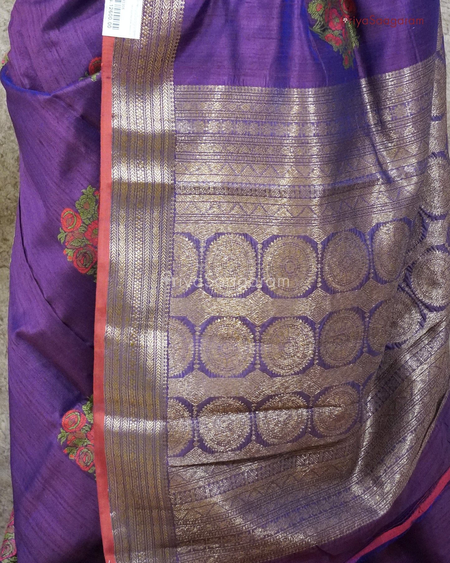 Dark Purple Red Matka Silk - PB3306