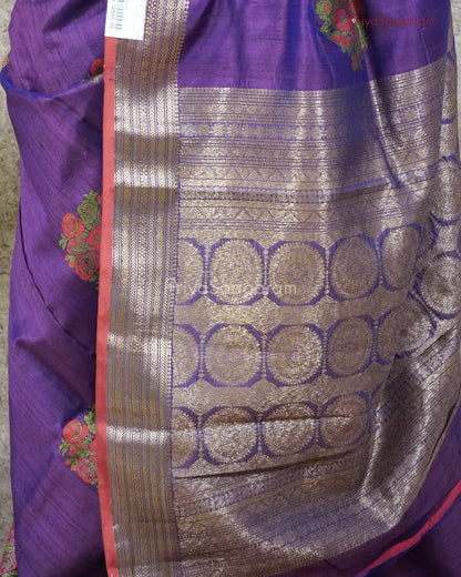 Dark Purple Red Matka Silk - PB3306