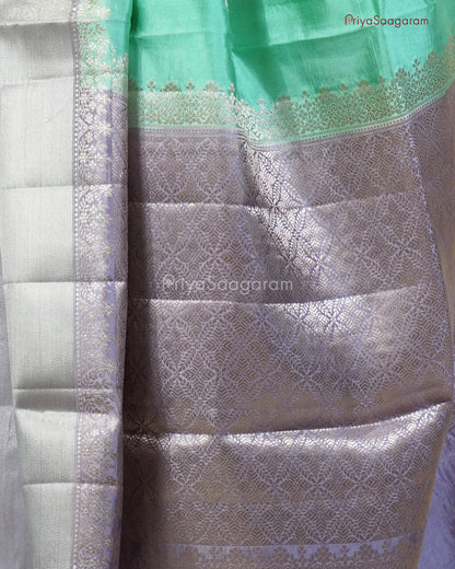 Green Purple Chiniya Silk - PC3200