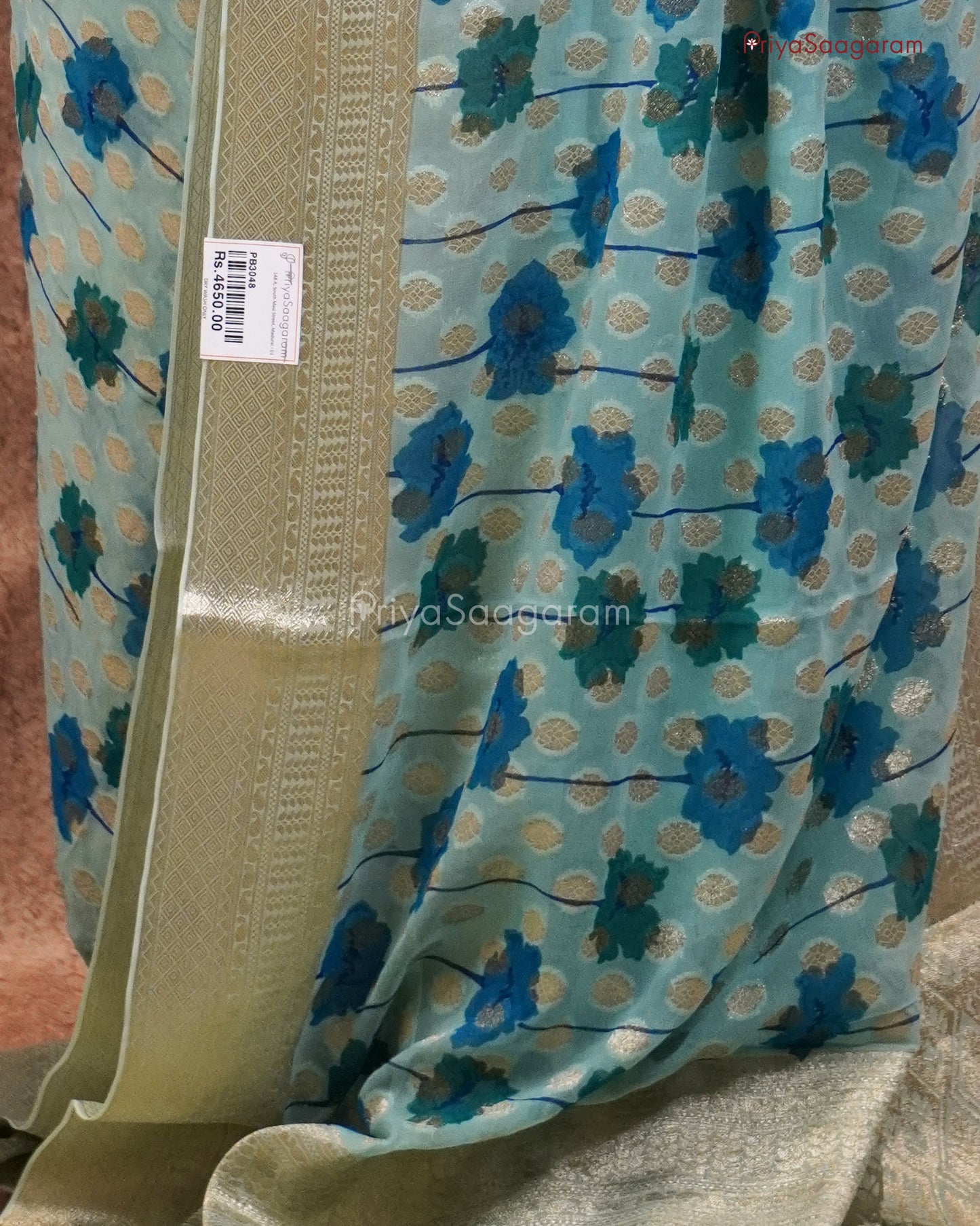 Baby Blue Georgette - PB3048