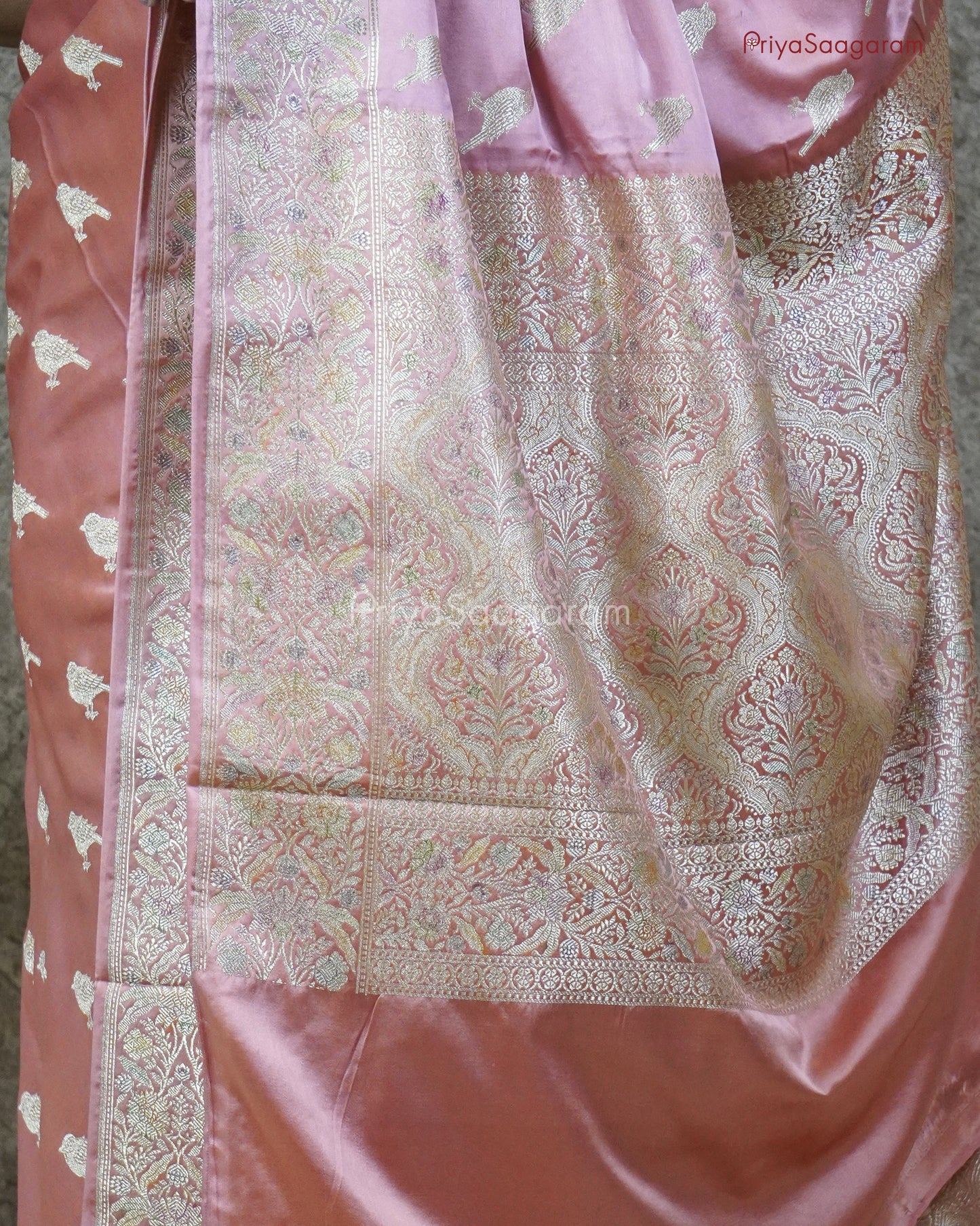 Pastel Pink Kuruvi Katan Silk - PC3641