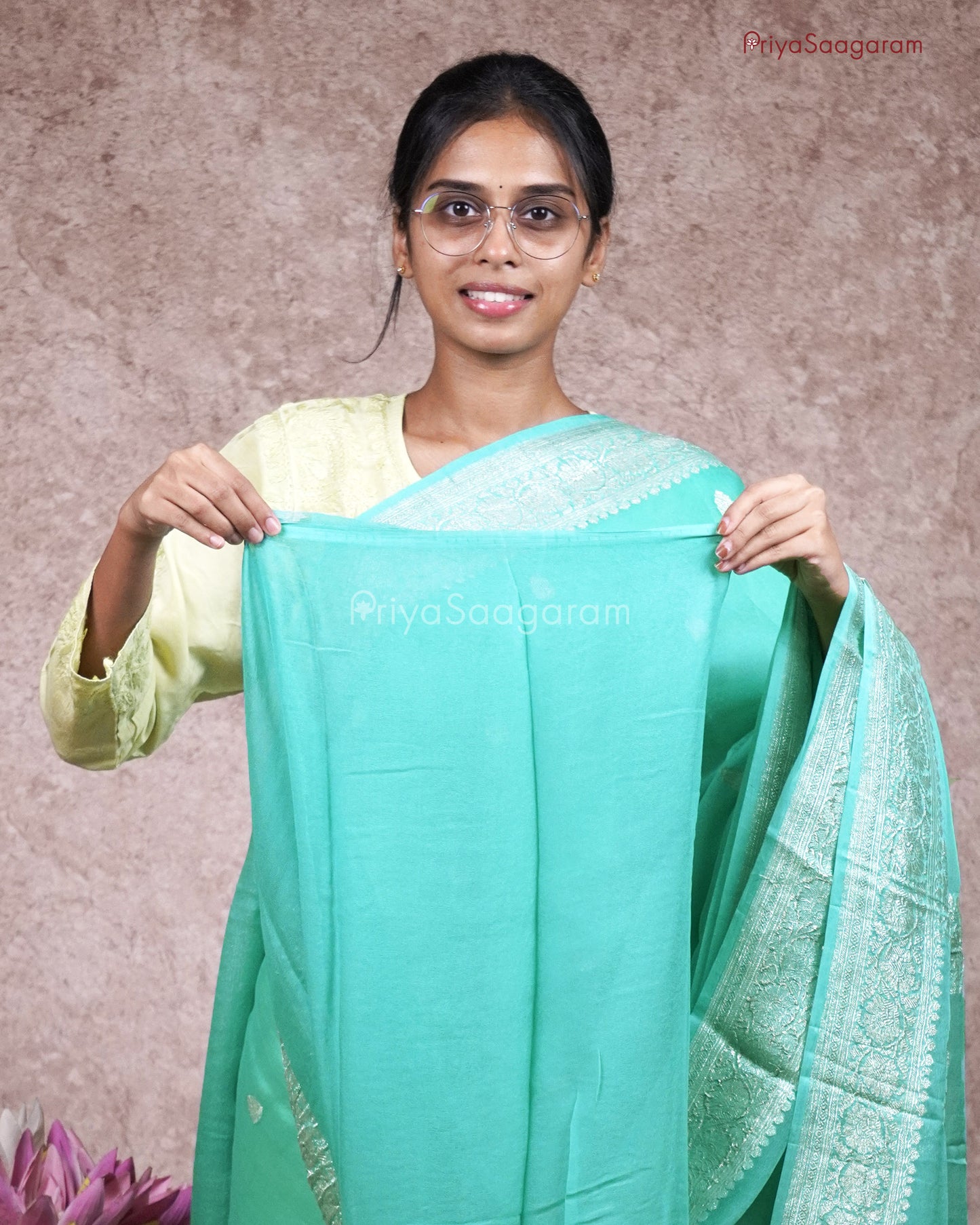 Seafoam Green Pure Chiffon Georgette - PB5311