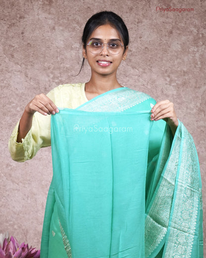 Seafoam Green Pure Chiffon Georgette - PB5311