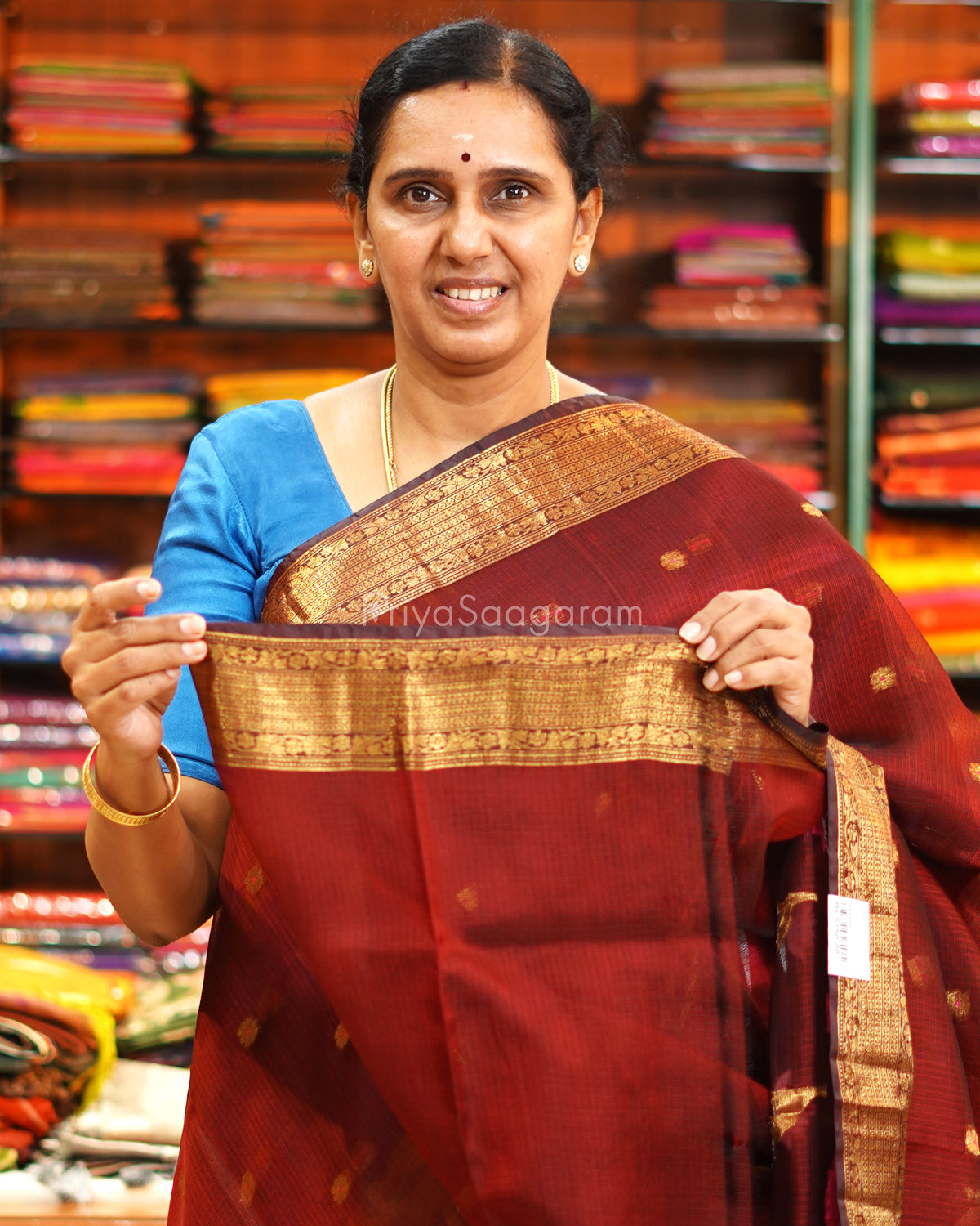 Brown Zari Silk Kota - PE6503