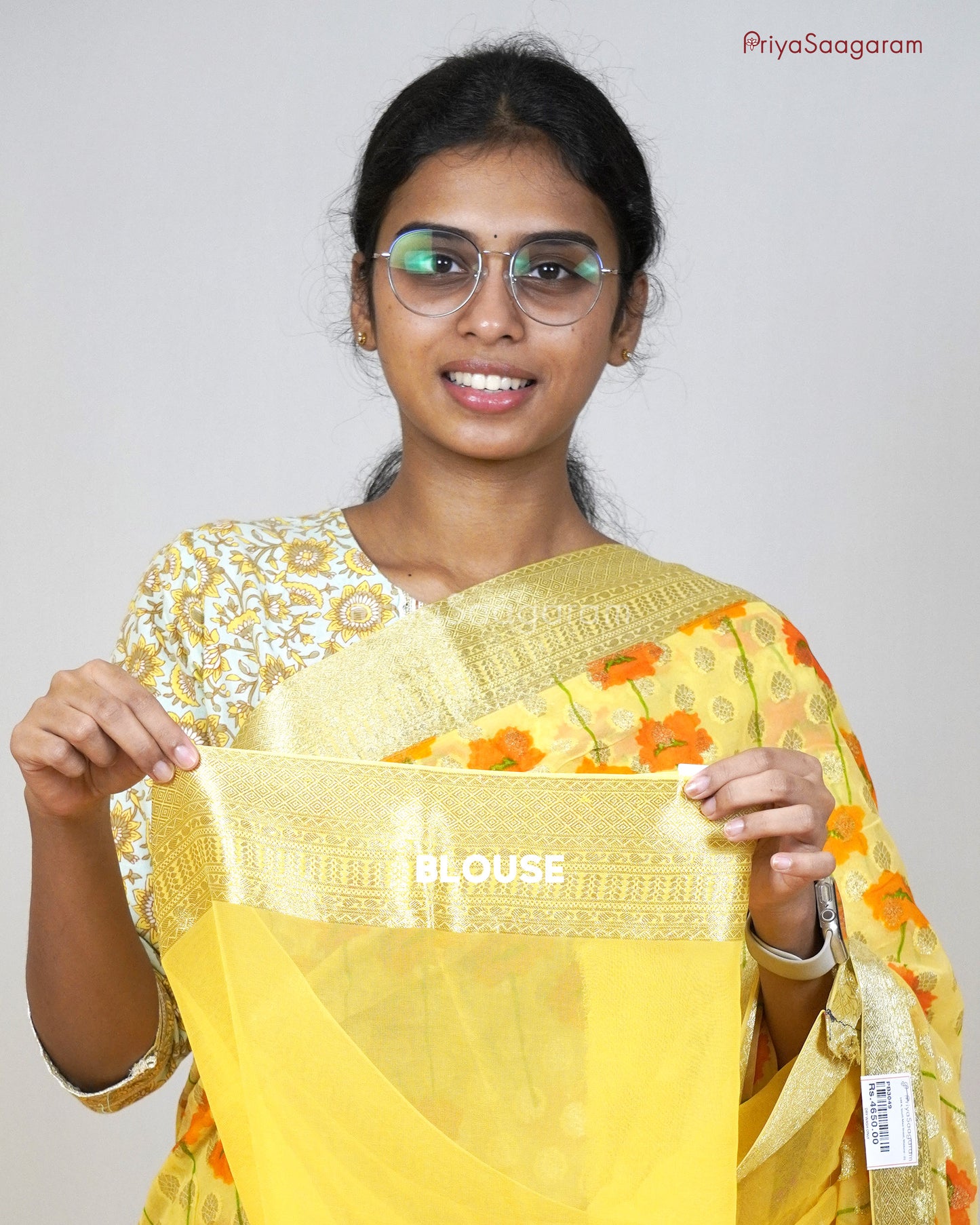 Lemon Yellow Georgette Silk - PB3049