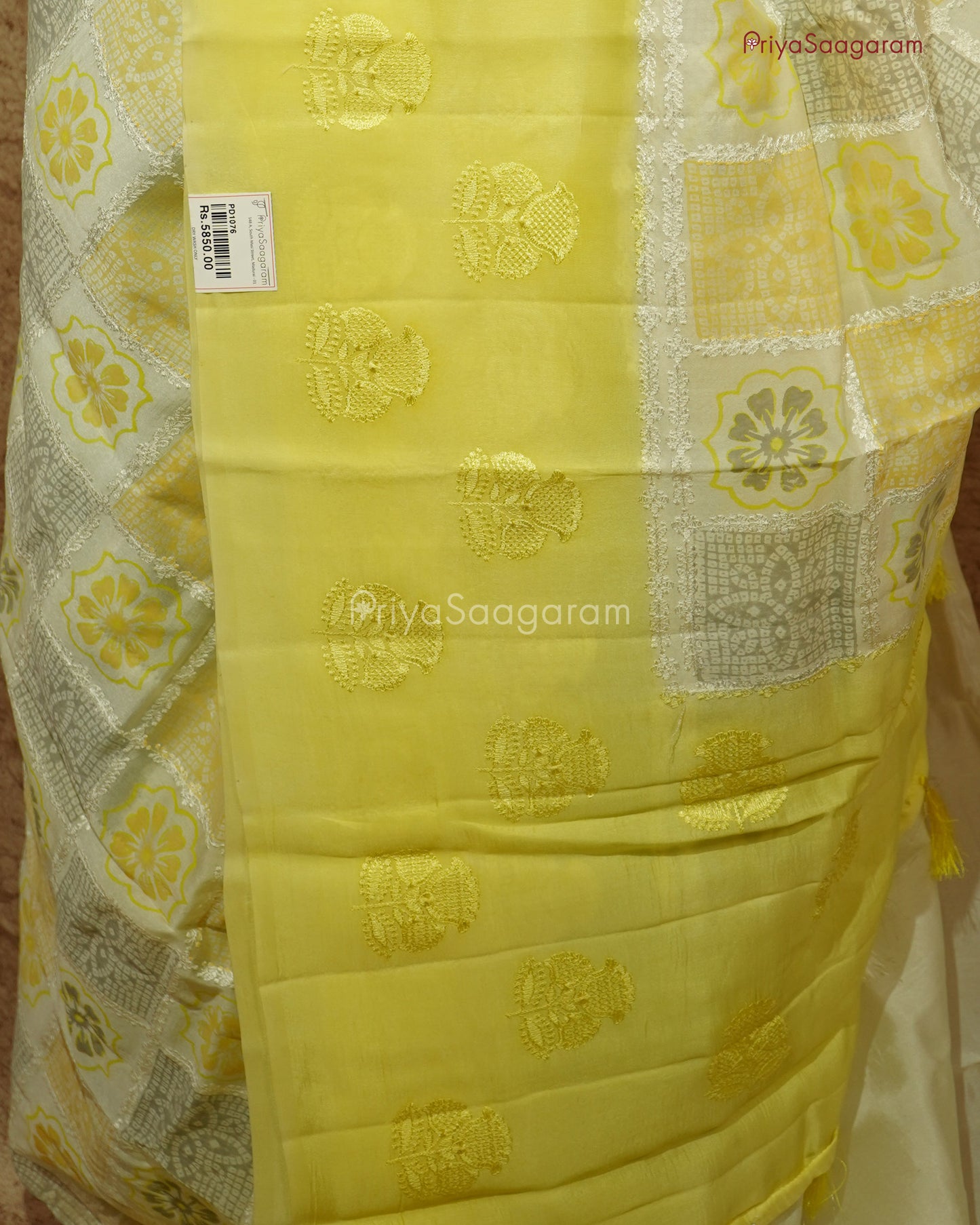 Light Yellow Chiniya Silk - PD1076