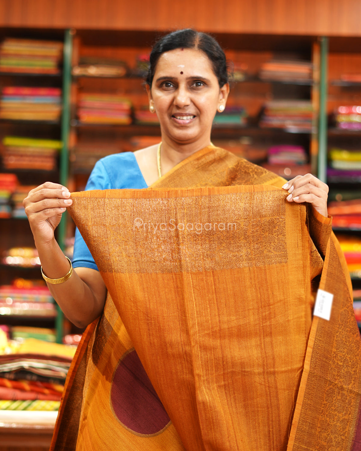 Brown Abstract Matka Silk - PE5810