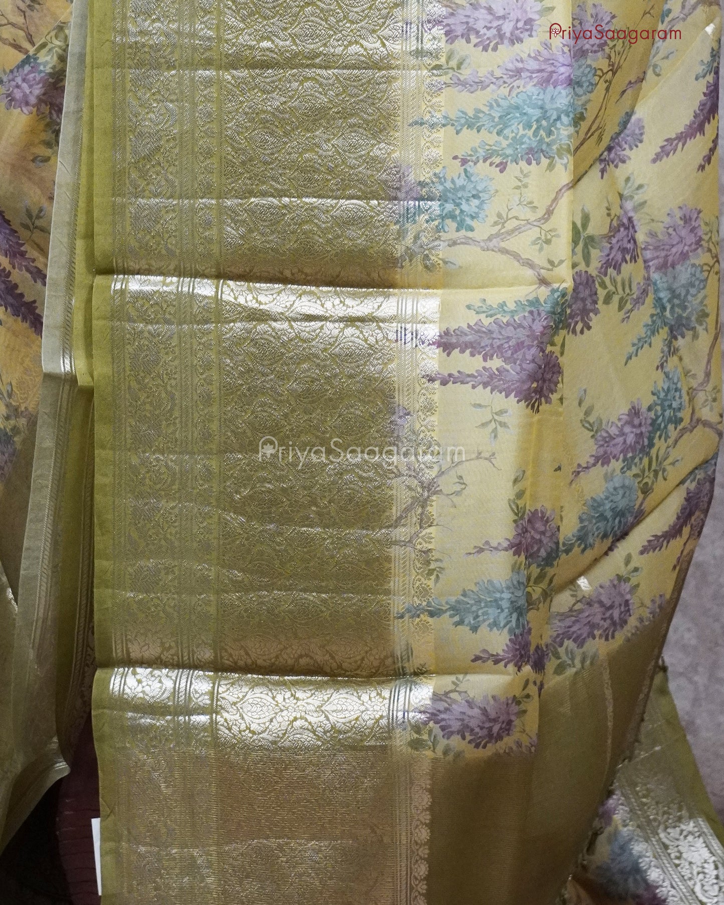 Tan Yellow Kora Organza - PC518