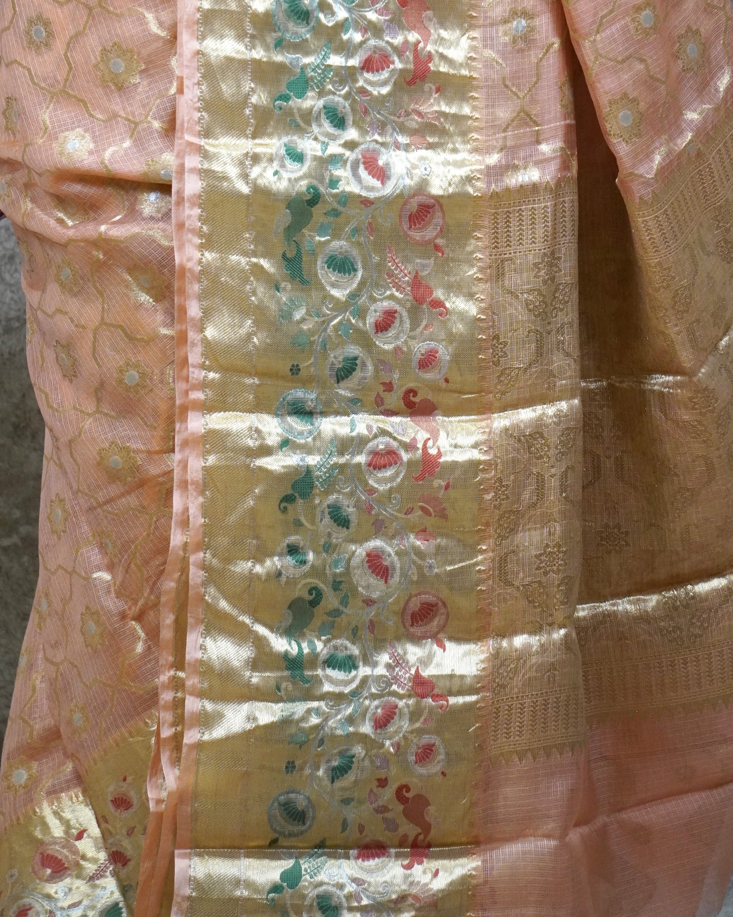 Peachy Pink Zari Kota - PC3605