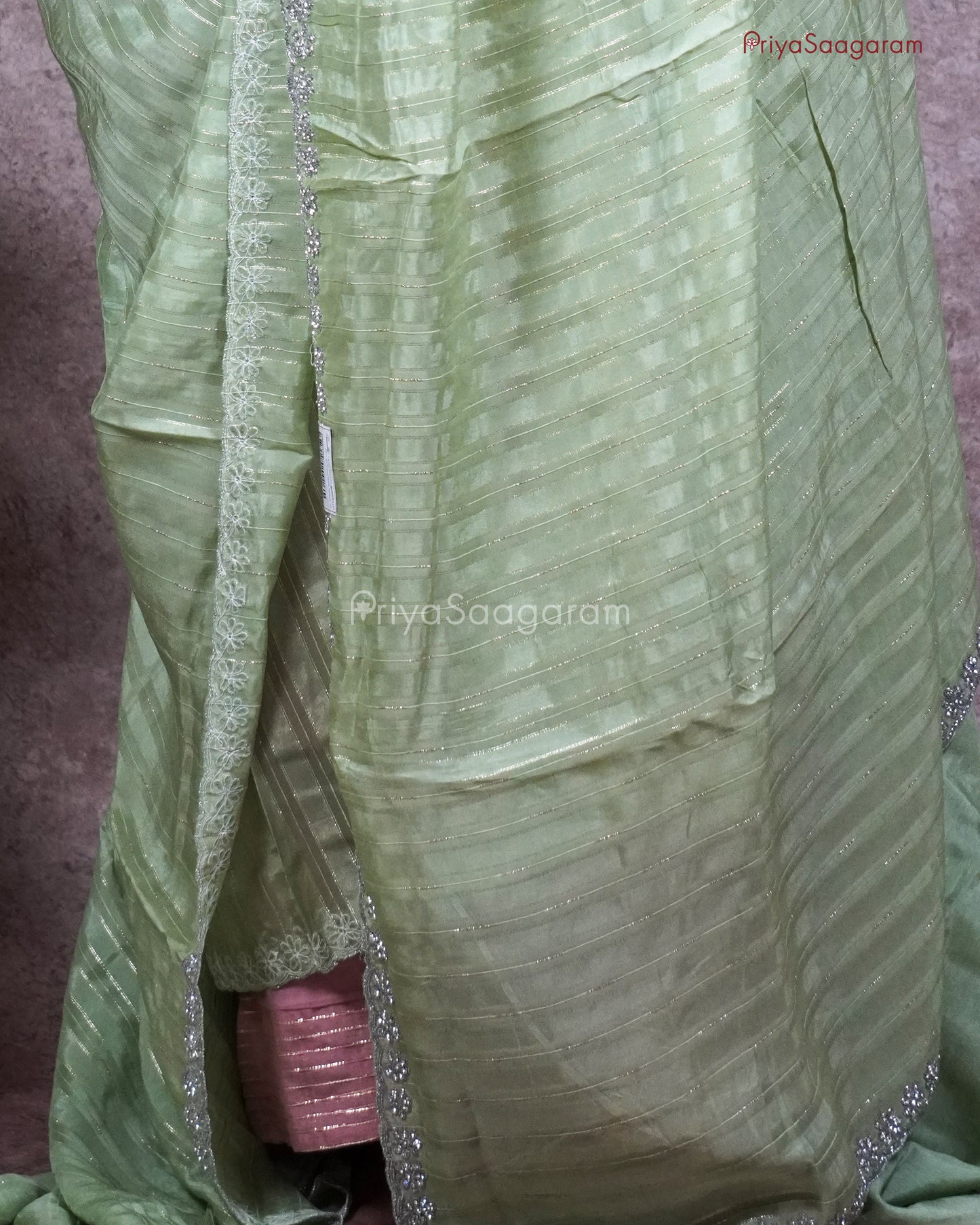 Light Green Dola Tussar - PB5129