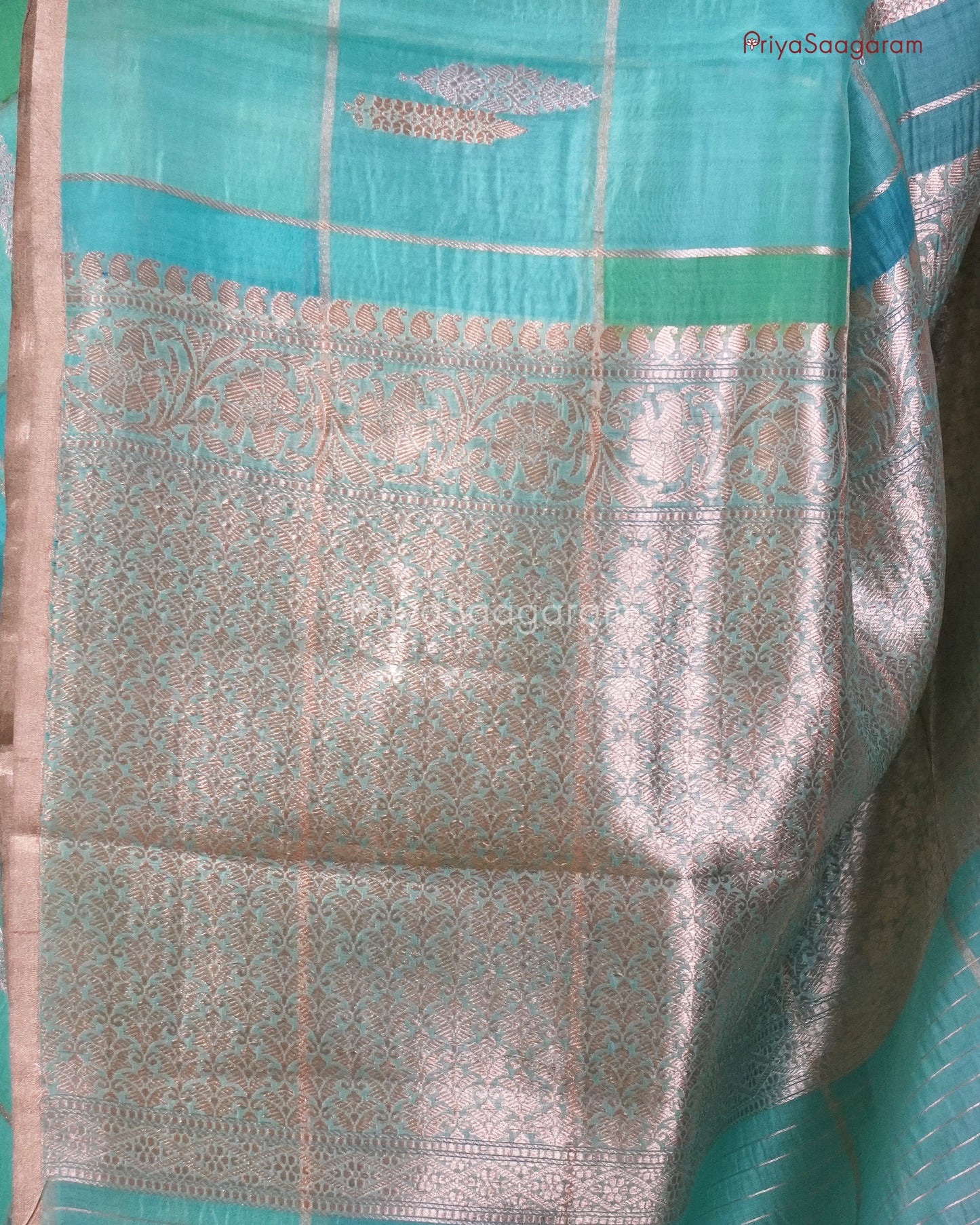 Sea Green Kora Organza -  PC3214