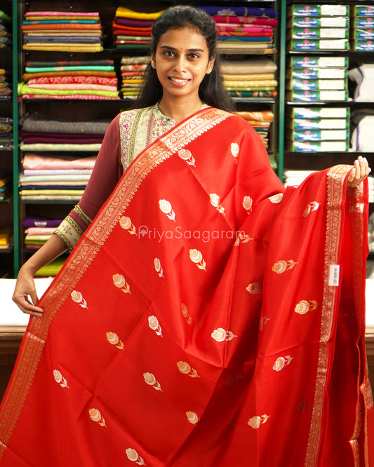 Kumkum Red Raw Mango Silk - PD4573