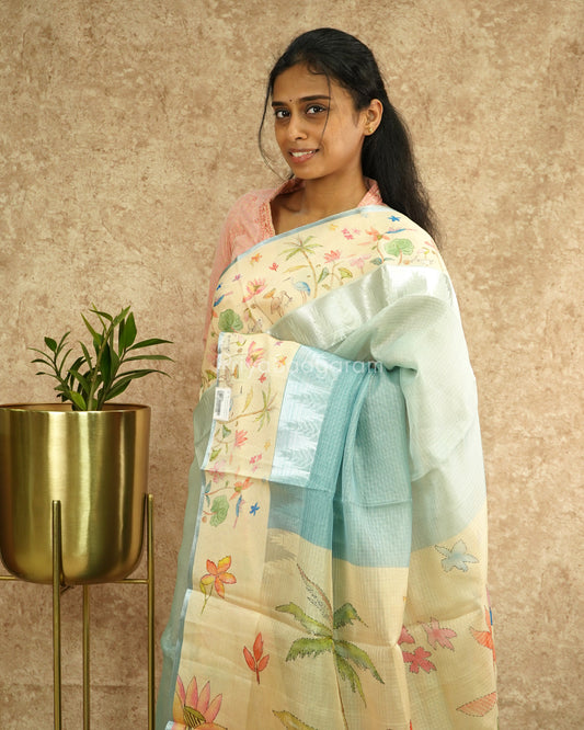 Sky Blue Silk Kota - PD3888