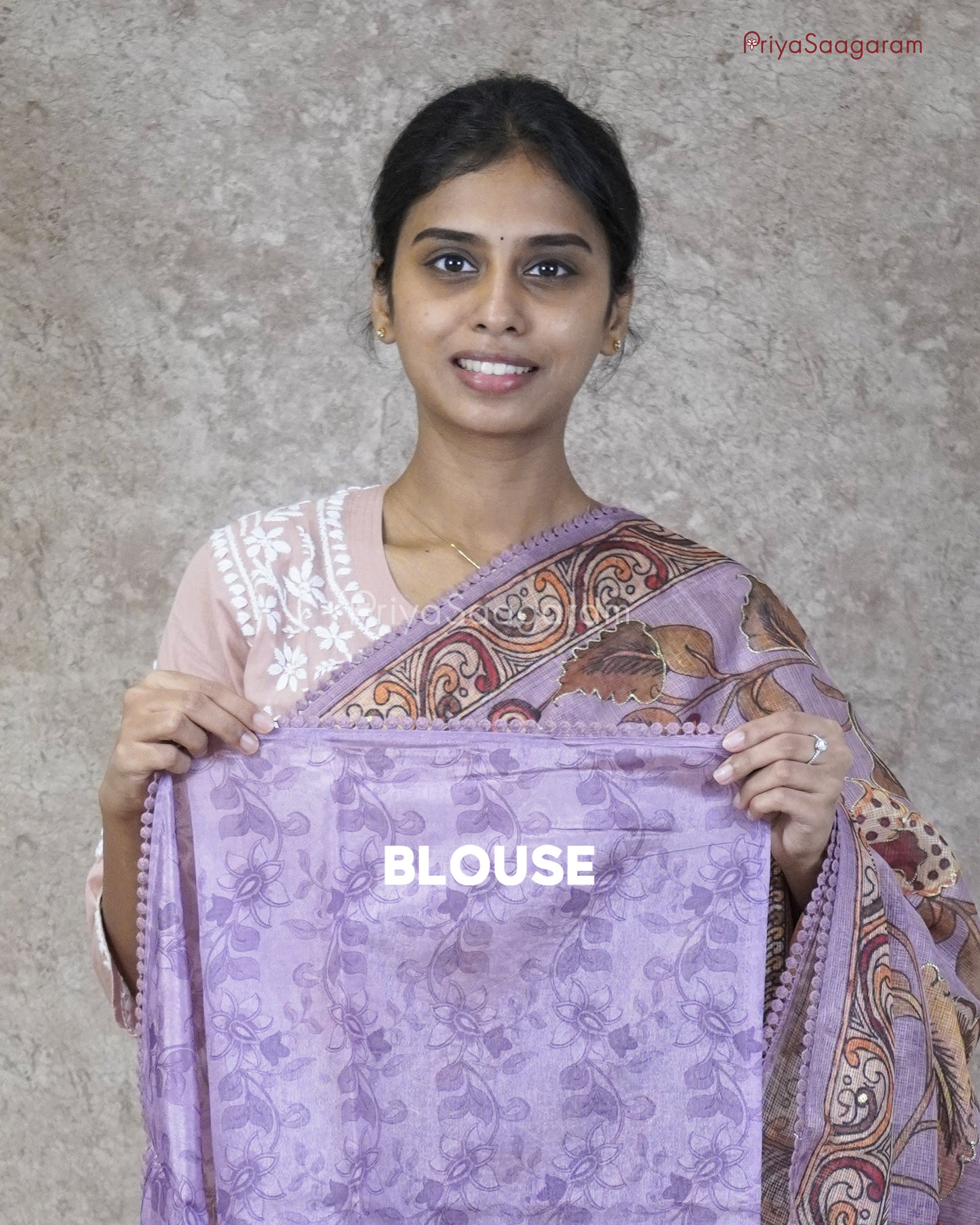 Purple Kalamkari Aari Kota - PC3295