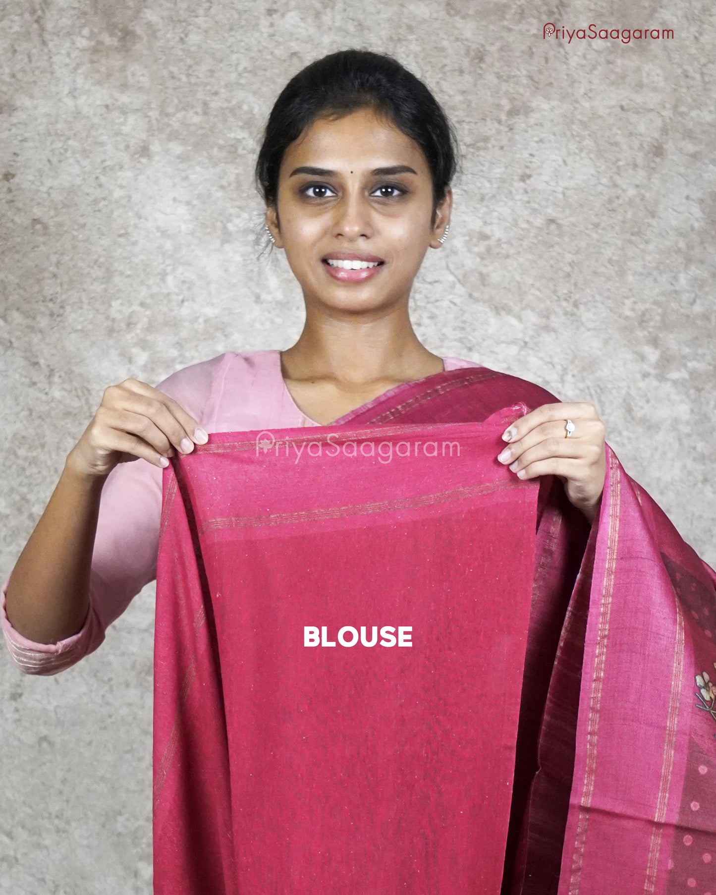 Dark Rouge Pink Tussar - PC112