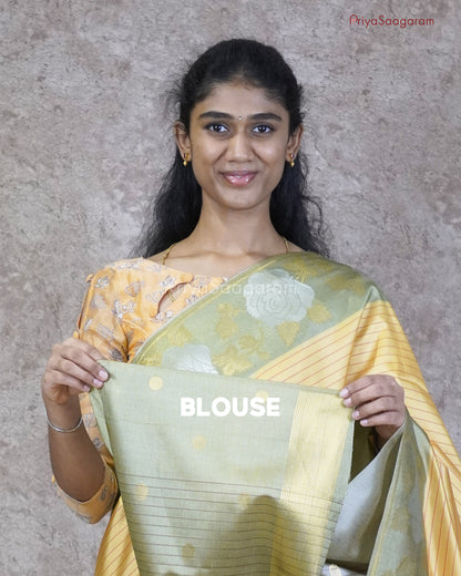 Mango Yellow Dupion Tussar - PC3767